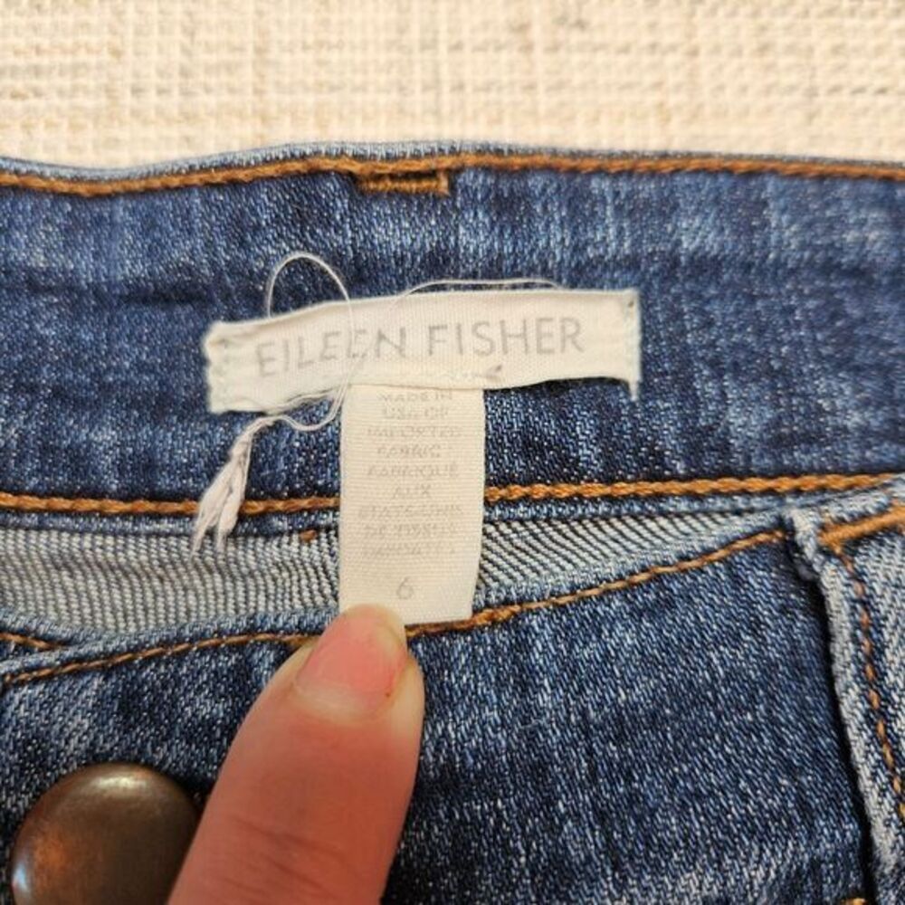 Eileen Fisher‎ Classic Medium Wash Straight Leg Denim Jeans Size 6 - Picture 4 of 6